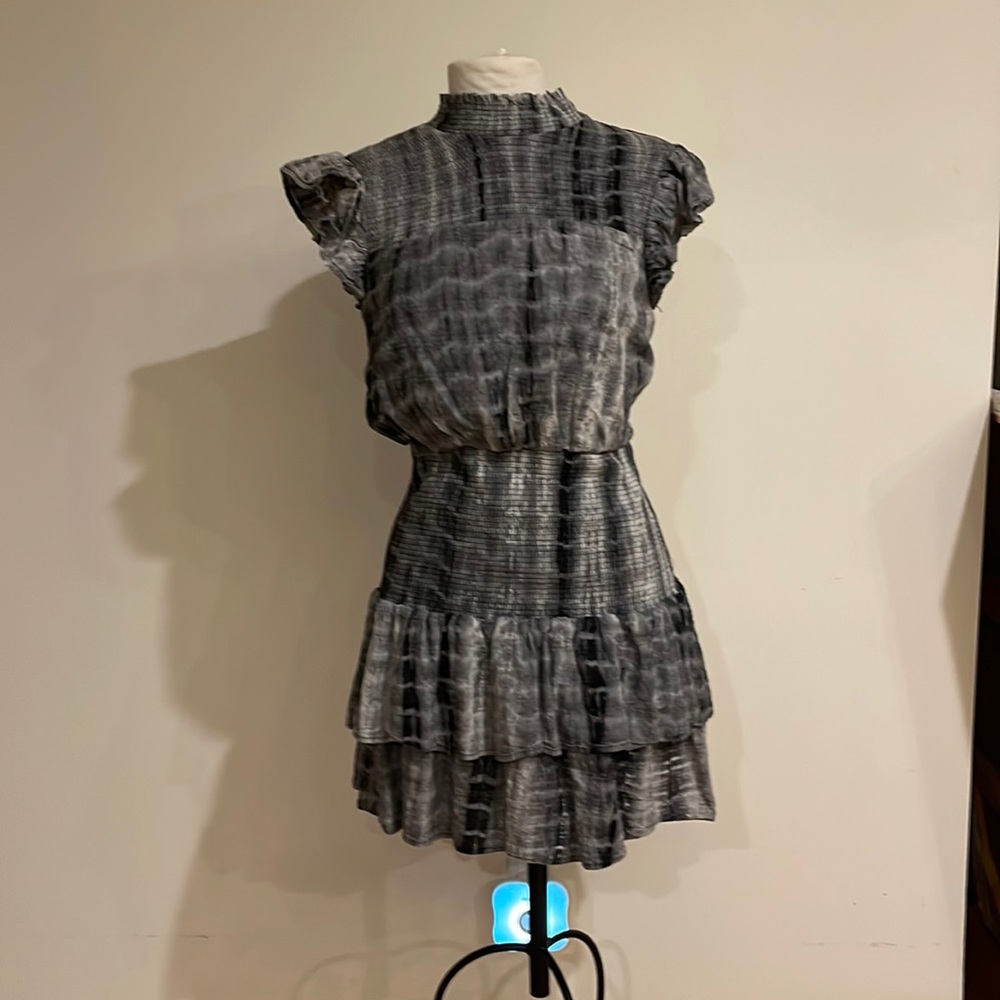 Tie dye cotton mini dress size M pre owned